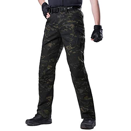 FREE SOLDIER Men's Outdoor Urban Tactical Pants Ripstop Water Resistant Assault Combat Cargo Pants