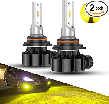 SEALIGHT H10 LED Fog Light Bulbs, 3000K Yellow 4000 Lumens 12W High Power,9140 9145 9040 9045 LED Fog Light DRL Bulbs Replacement For Cars,Trucks(Pack of 2)