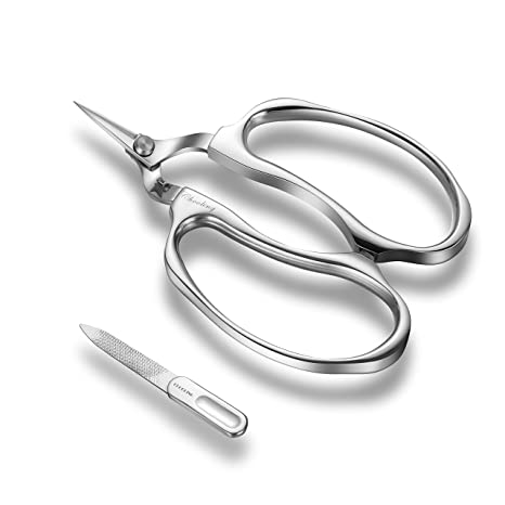 Chooling Nail Scissors (Made of Forged & Polished Stainless Steel) - Super Sharp Nail Clippers for Fingernail & Toenail CL-023-H