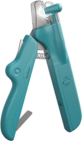 READAEER LED Light Pet Nail Clippers and Trimmers with Safety Guard to Avoid Over-Cutting, Free Nail File, Dog Cat Nail Clippers with Lock Switch