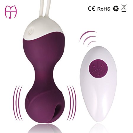 YHJ Bullet Egg Vibrator, 8 Speed USB Rechargeable Wireless Remote Control Waterproof Silicone Adult Sex Toy for Women (With Nipple Clamp Function)