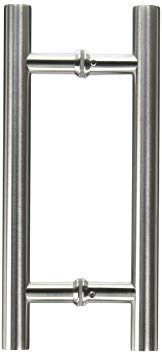 Promotion! VRSS 304 Stainless Steel Commercial H-Shape/Ladder Style Back to Back Push Pull Door Handle 3 Years Replacement Warranty (12" Length/1" Diamter)
