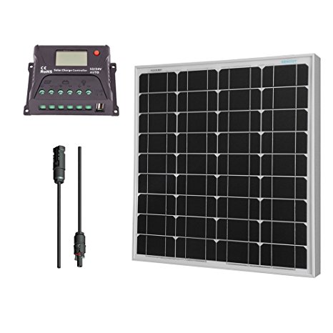 Renogy 50 Watt 12 Volt Monocrystalline Solar Bundle Kit