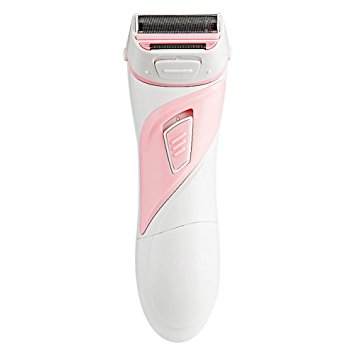 HaloVa Women's Electric Shaver, Unisex Battery Operated Razor Shaver, Cordless Electric Hair Removal Trimmer, Electric Whole Body Grooming Kit for Face Leg Armpit Arm Privates, White