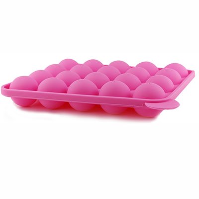 Minchsrin Silicone Cake Mold Lollypop Cupcake Baking Mold Cake Pop Stick Mold Tray Pink with 40 Sticks
