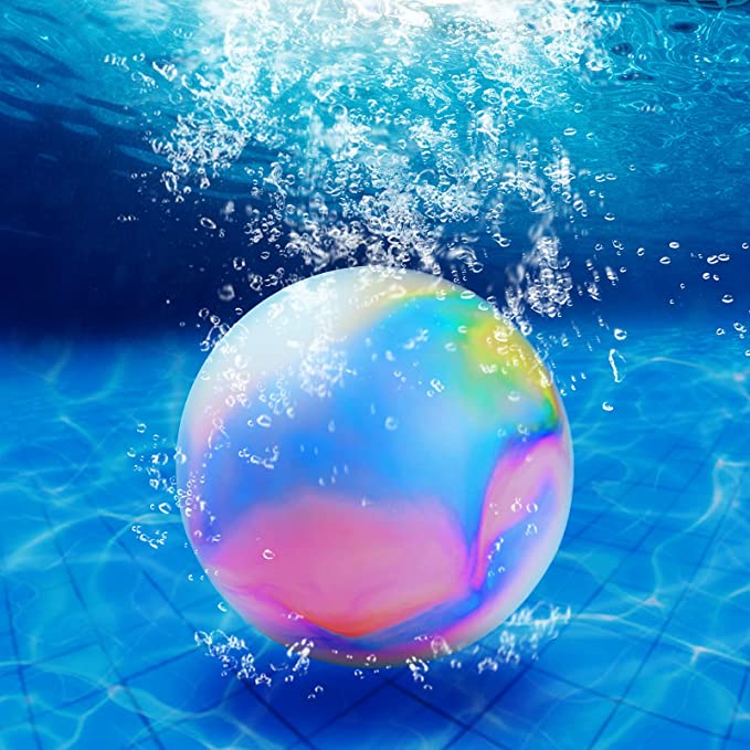 FLY2SKY Swimming Pool Ball Toys with Water Injecter for Underwater Balls Passing, Dribbling, Diving Pool Toy for Kids 3-12 Teens Adults Ball Swimming Accessories Pool Game for Summer Gift Pool Party