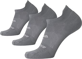 Brooks Run-In No Show Socks I Men & Women Performance Athletic Running Socks I Comfort Fit (3-Pack Set)