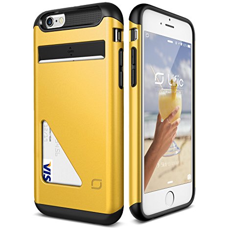 iPhone 6S Case, Lific [Mighty Card][Yellow] - [Wallet Card Slot][Drop Protection][Slim Fit] For Apple iPhone 6 6S 4.7