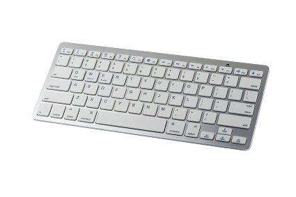 Jelly Comb Universal Bluetooth Keyboard Ultra Slim for All Windows Android iOS PC Tablet Smartphone Apple iPad Air iPad 4  3  2 iPad Mini 2 iPad Mini iPhone 5S 5C 5  iPhone 4S4Galaxy Tab Galaxy Note Surface and More Silver