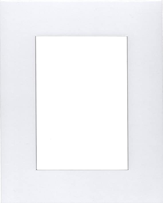 Pack of 5 18x24 White Mats with White Core Bevel Cut for 12x18 Pictures