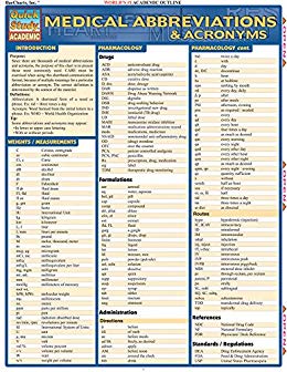 Medical Abbreviations & Acronyms (Quick Study Academic)