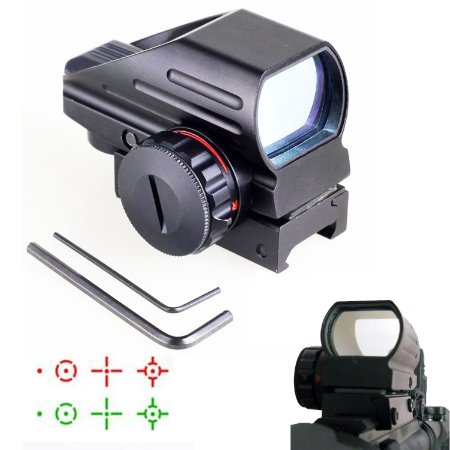 EconoLed Holographic Red and Green Dot Sight Tactical Reflex 3 Different Reticles