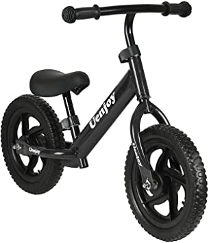 Uenjoy Kids Balance Bike No Pedal Bicycle for 2-6 Years Old, Toddler Balance Push Bike with 12" EVA Polymer Foam Tire, Height Adjustable, Lightweight Frame