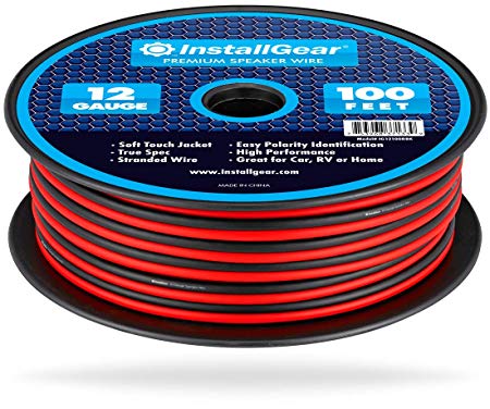 InstallGear 12 Gauge Speaker Wire (100-feet - Red/Black)