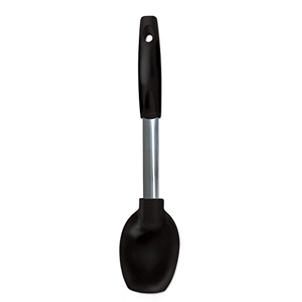 Rada Cutlery Non-Scratch Cooking Spoon – Heat Resistant With Stainless Steel Stem Made in USA