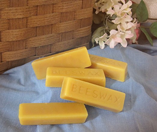 (5 Bars) 100% ORGANIC Hand Poured Beeswax - 30g each - Premium Quality, Cosmetic Grade, Triple Filtered Bees Wax