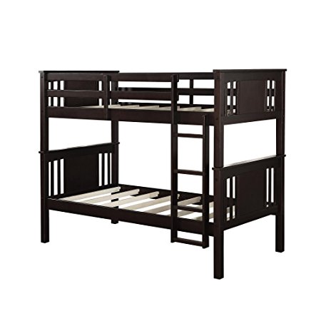 Dorel Living Dylan Bunk Bed, Twin, Espresso