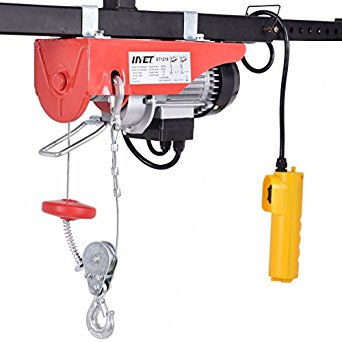 Goplus 440lbs Mini Electric Wire Hoist Remote Control Garage Auto Shop Overhead Lift