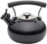 Circulon Contempo 2-Qt Enamel Whistling Teakettle Black