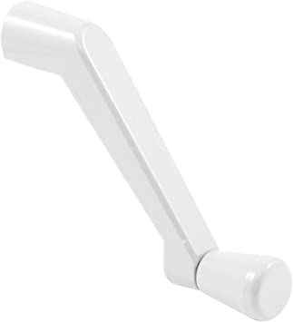 Prime-Line H 4320 Casement Operator Crank Handle with 11/32 inch Bore, White, (2-Pack)