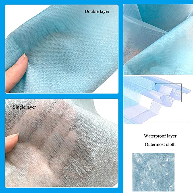 Cloth Disposable Waterproof Non-Woven Fabric, 3 Layers of DIY Material Polypropylene meltblown, Thickened with raw Materials Including Ear Cord   Nose Bridge