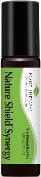 Nature Shield Synergy Pre-Diluted Essential Oil Roll-On 10 ml (1/3 fl oz). Ready to use! (Blend of: Citronella, Eucalyptus, Catnip, Cedarwood, Lemongrass, Lavender, Litsea Cubeba, Tea Tree and Patchouli)