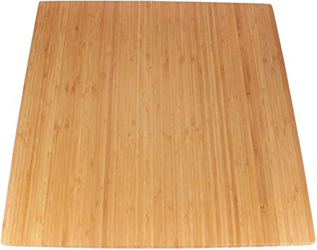 BambooMN - Bamboo Burner Cover Cutting Board, New Vertical Cut, Large, Square - Flat (20"x20"x0.75")
