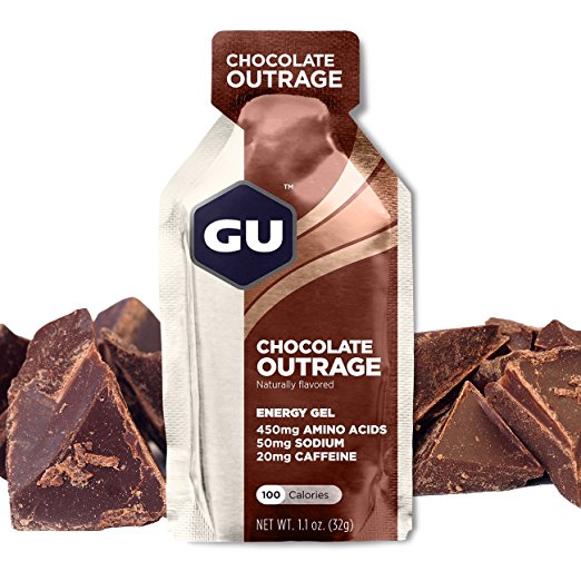 GU Energy Original Sports Nutrition Energy Gel, Chocolate Outrage, 24-Count