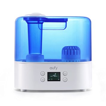 Eufy Humos Air 1.1, Ultrasonic Cool Mist Humidifier with Auto Humidity Control, Ultra-Quiet Operation, 1.1 Gallon / 4 Liter Capacity, Up to 26 Hours of Use, Auto Shut-Off, and Aromatherapy Diffuser