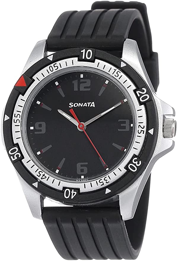 Sonata Analog Black Dial Men's Watch - NF7930PP02J