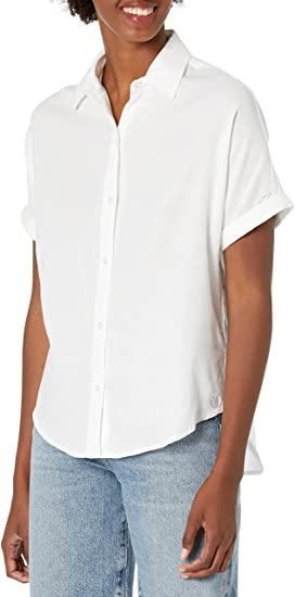 Gloria Vanderbilt Women's Daisy Short Sleeve Button Down Shirt