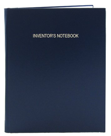 BookFactory® Blue Inventor's Notebook - 96 Pages (.25" Grid Format), 8 7/8" x 11 1/4", Blue Imitation Leather Cover, Smyth Sewn Hardbound (LIRPE-096-LGR-A-LBT5)