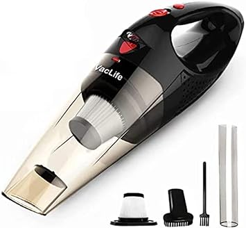 VacLife Handheld Vacuum, Car Hand Vacuum Cleaner Cordless, Mini Portable Rechargeable Vacuum Cleaner with 2 Filters, Red (VL189)