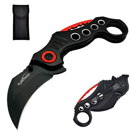 ALBATROSS EDC Cool Spring Assisted Folding Pocket Knives Tactical Sharp Raptor Claw Knife