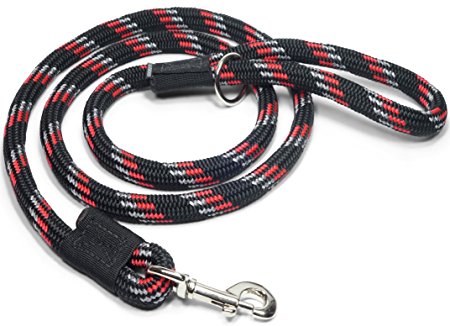 Reflective Rope Dog Leash - Extra Thick 5/8 Inch - 6 Foot Heavy Duty Climbing Inspired Lead