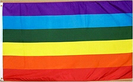 Rainbow Printed Polyester Flag, 3ft x 5ft