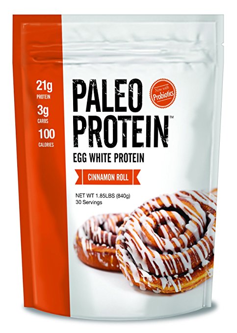 Paleo Protein Powder Cinnamon Roll (2 LBS Total)(30 Servings Total) (Keto/Low Carb) (Soy/GMO/Gluten Free)