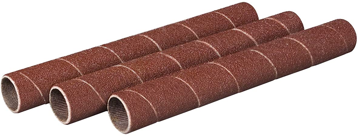 POWERTEC 11210 4.5 Inch Sanding Sleeves for Spindle Sander | 120 Grit | Aluminum Oxide Sandpaper Diameter 1/2 Inch – 3 Pack