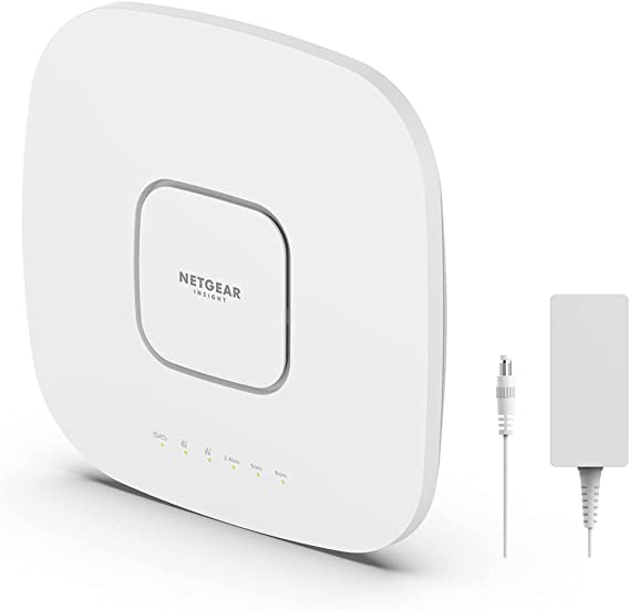 NETGEAR Cloud Managed Wireless Access Point (WAX630EP) - WiFi 6E Tri-Band AXE7800 Speed | Mesh | 802.11axe | MU-MIMO | Insight Remote Management | PoE   | Includes Power Adapter