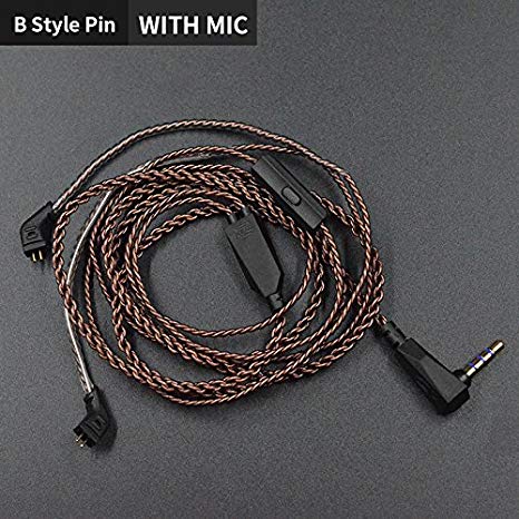 Newest KZ ZST/ZST Pro/ED12/ZSR/ZS10/ES3 Dedicated Cable 0.75mm 2-Pin Upgraded Cable Replace Cable 2 PIN Upgrade Cable Ues For KZ With MIC