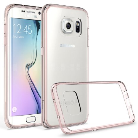 Samsung Galaxy S7 Edge Case, Bastex Slim Fit Shock Absorbing Flexible Clear Hard Rubber Fused Pink Bumper TPU Case Cover for Samsung Galaxy S7 Edge G935