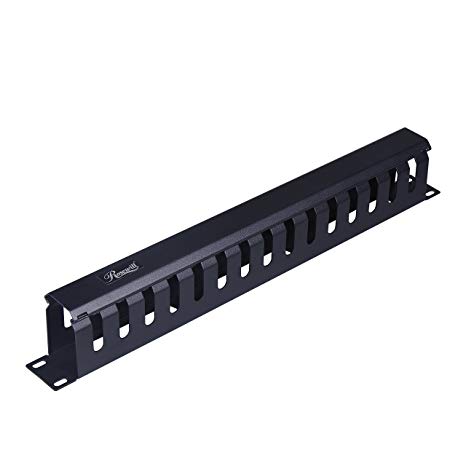 Rosewill 1U 19 Inch Rack Mount Horizontal Cable Management with Mounting M6 Screws,  Finger Duct Cable Manager with Cover (RSA-1UCA001)