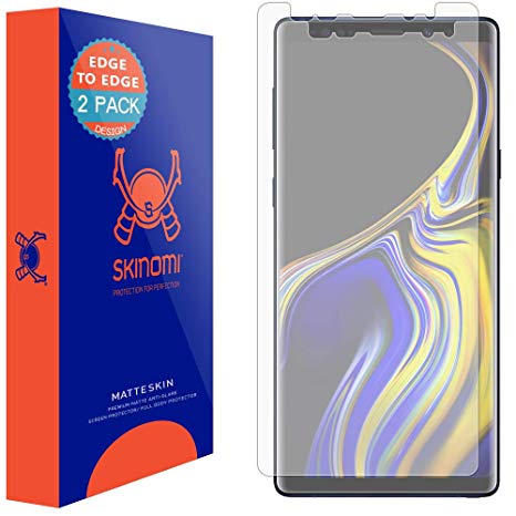 Galaxy Note 9 Screen Protector [Edge to Edge][2-Pack], Skinomi MatteSkin Full Coverage Screen Protector for Galaxy Note 9 Anti-Glare and Bubble-Free Shield