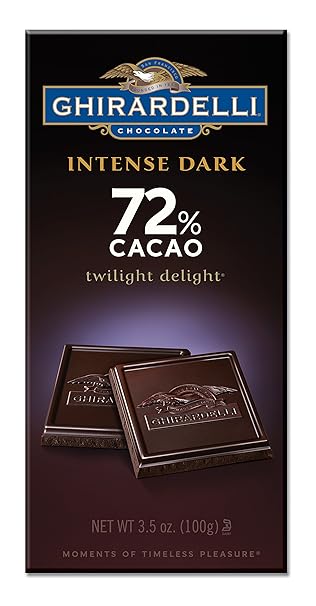 Ghirardelli Intense Dark 72% Cacao Twilight Delight Chocolate Bar, 100g