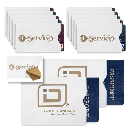 Identity Stronghold Gold Standard Designer RFID Set Includes 10 Credit Card and 2 Passport Holders Perfect Gift for Men and Women 100 Money Back Guarantee