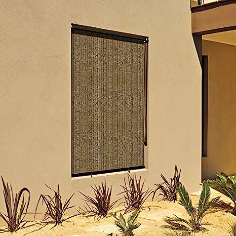 Coolaroo Exterior Shade, 4-Feet by 8-Feet, Walnut