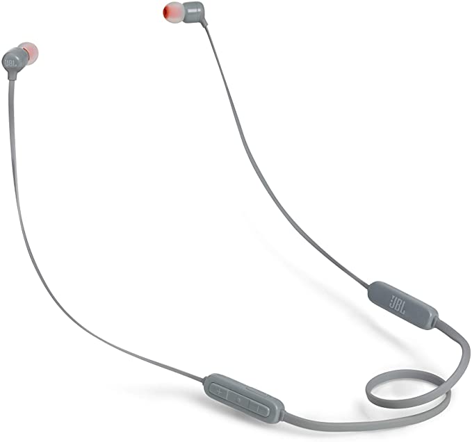 JBL T110BT Pure Bass Wireless in-Ear Headphones with Mic (Gray)