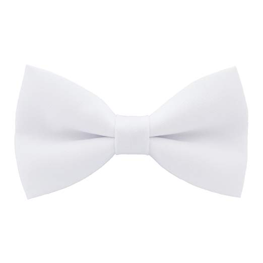 Classic Pre-Tied Bow Tie Formal Solid Tuxedo for Adults & Children, by Bow Tie House