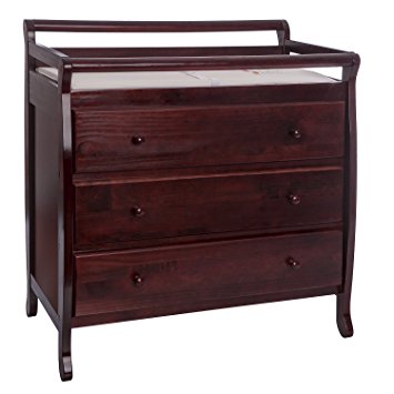 Dream On Me Liberty Collection 3 Drawer Changing Table, Cherry