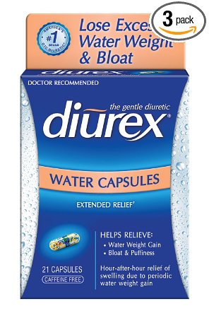 Diurex Water Capsules, 21 Count Capsules (Pack of 3)